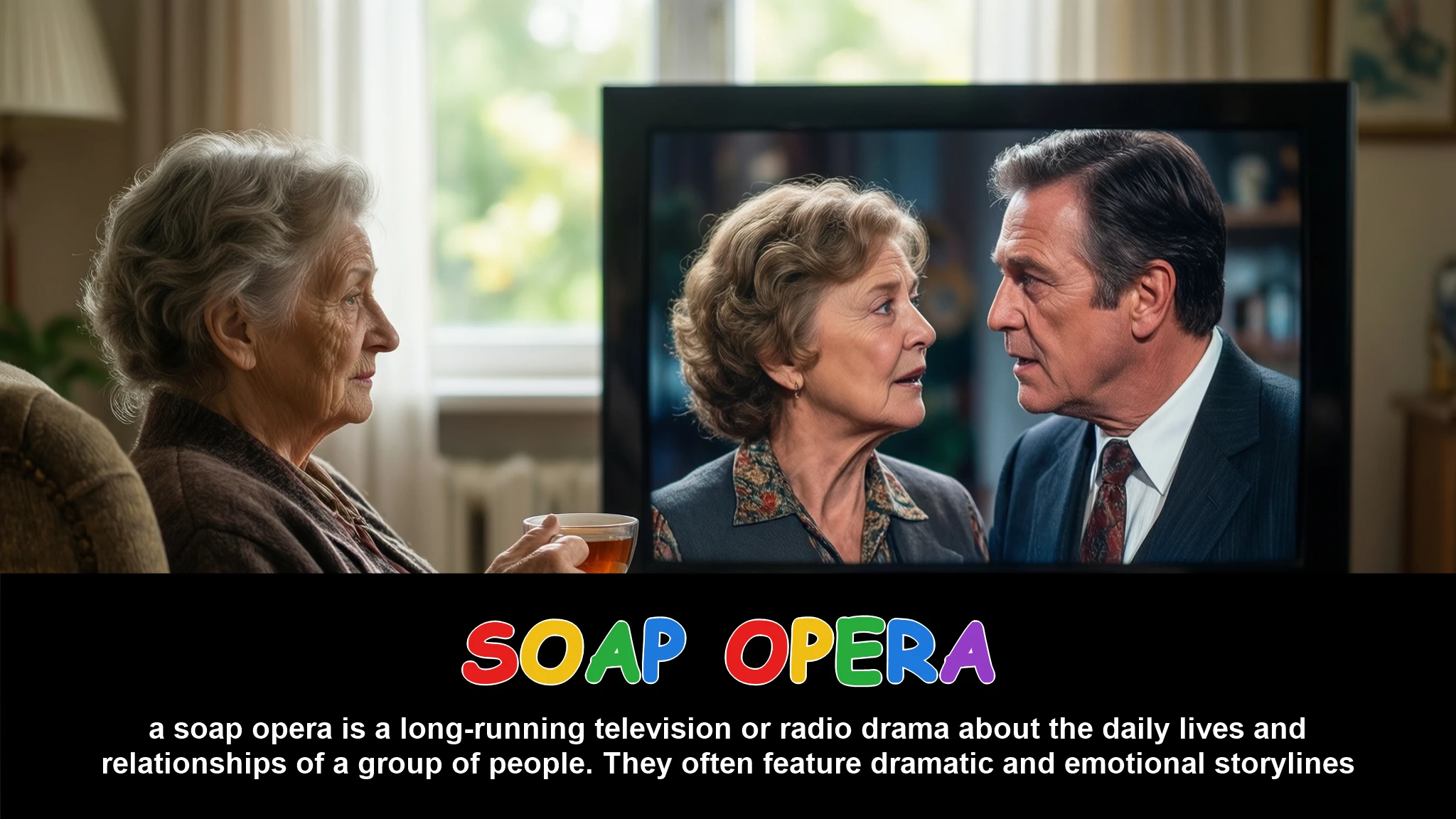 English Illustration for soap opera